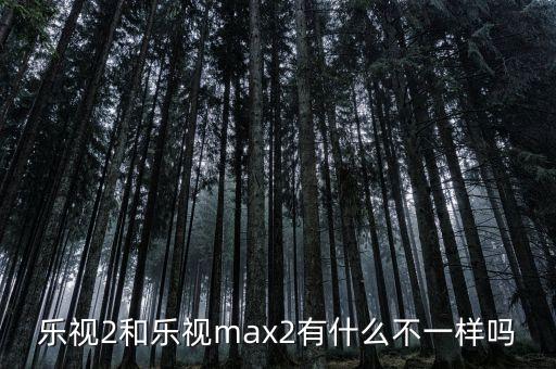 樂視2和樂視max2有什么不一樣嗎