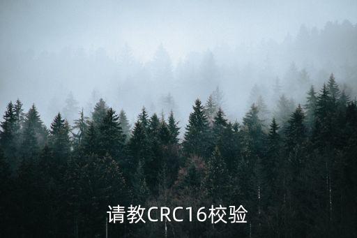 請(qǐng)教CRC16校驗(yàn)