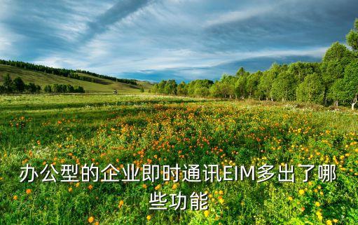 EIM，辦公型的企業(yè)即時通訊EIM多出了哪些功能