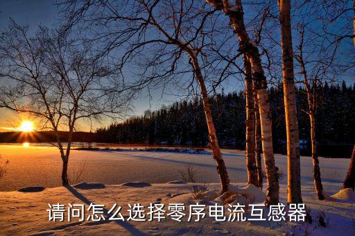 請問怎么選擇零序電流互感器
