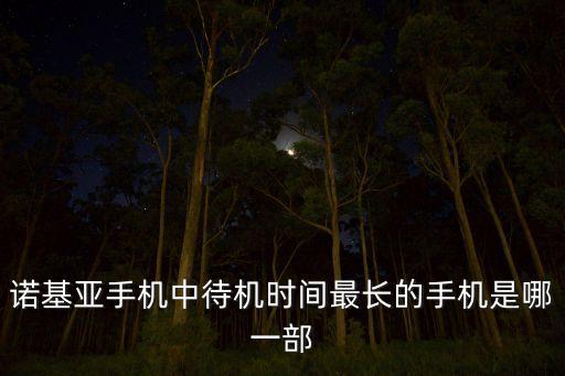 諾基亞手機(jī)中待機(jī)時(shí)間最長的手機(jī)是哪一部