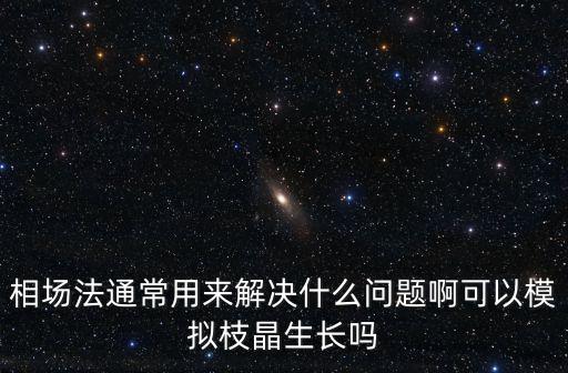 相場(chǎng)法通常用來解決什么問題啊可以模擬枝晶生長嗎