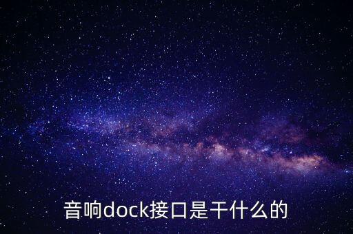 音響dock接口是干什么的