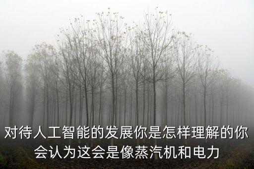 對待人工智能的發(fā)展你是怎樣理解的你會認(rèn)為這會是像蒸汽機(jī)和電力