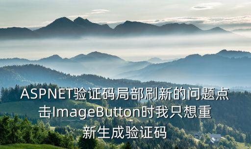 ASPNET驗證碼局部刷新的問題點擊ImageButton時我只想重新生成驗證碼