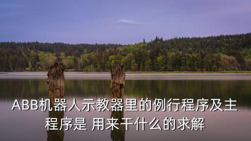 ABB機器人示教器里的例行程序及主程序是 用來干什么的求解
