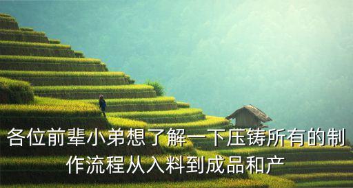 壓鑄工藝流程，壓鑄產(chǎn)品具體詳細(xì)的生產(chǎn)流程誰知道呀越詳細(xì)越好從買鋁錠到壓鑄