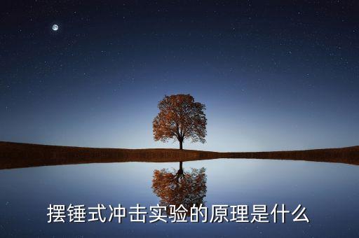 擺錘式?jīng)_擊實驗的原理是什么