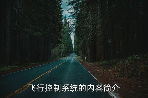 飛行控制系統(tǒng)的內(nèi)容簡介