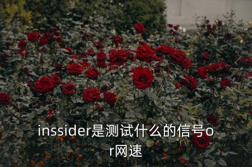 inssider，手機信號用百分比顯示的軟件