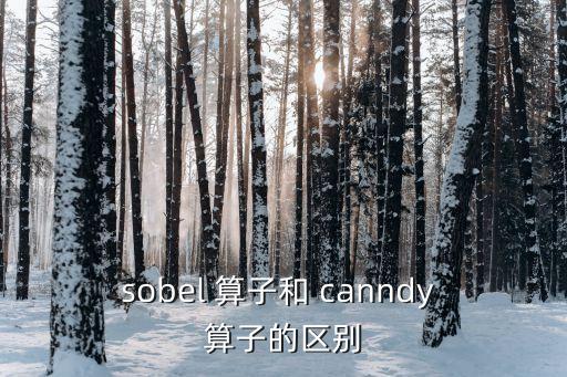 sobel 算子和 canndy 算子的區(qū)別