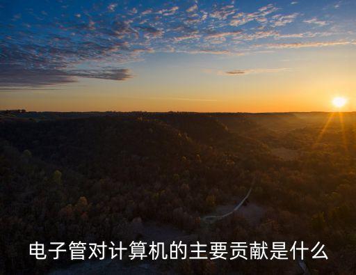 電子管對計(jì)算機(jī)的主要貢獻(xiàn)是什么