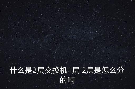 什么是2層交換機(jī)1層 2層是怎么分的啊