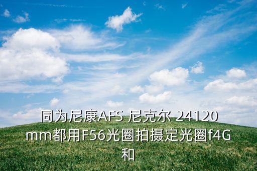 同為尼康A(chǔ)FS 尼克爾 24120mm都用F56光圈拍攝定光圈f4G和