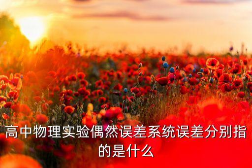 高中物理實(shí)驗(yàn)偶然誤差系統(tǒng)誤差分別指的是什么