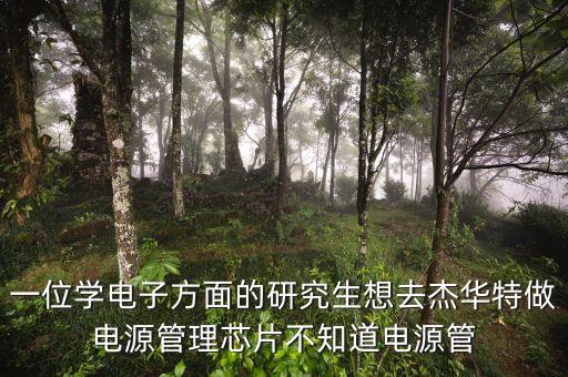 杰華特微電子，一位學(xué)電子方面的研究生想去杰華特做電源管理芯片不知道電源管