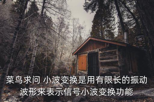 小波變換，小波變換是一種信號(hào)的時(shí)間尺度時(shí)間頻率分析方法它具有多