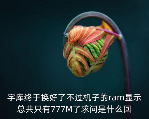 字庫終于換好了不過機(jī)子的ram顯示總共只有777M了求問是什么回