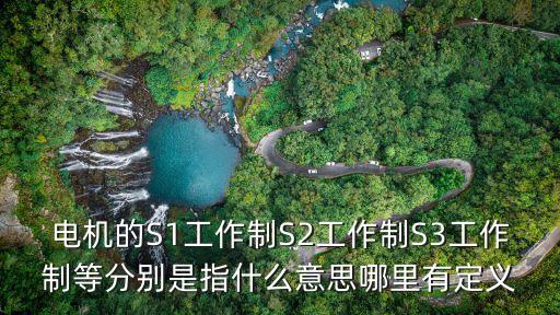 電機(jī)的S1工作制S2工作制S3工作制等分別是指什么意思哪里有定義
