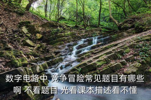 數(shù)字電路中 競(jìng)爭(zhēng)冒險(xiǎn)常見(jiàn)題目有哪些啊 不看題目 光看課本描述看不懂