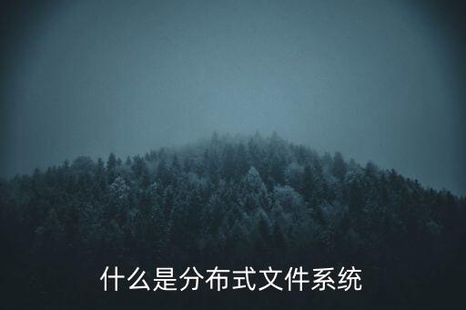 什么是分布式文件系統(tǒng)