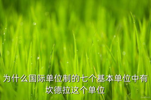 為什么國際單位制的七個基本單位中有坎德拉這個單位