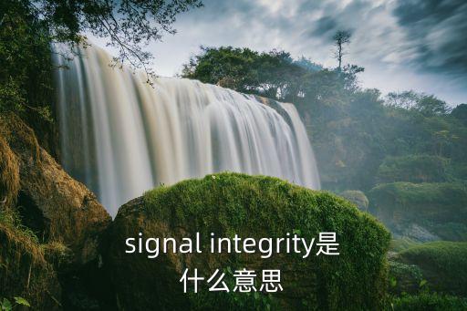 signal integrity是什么意思