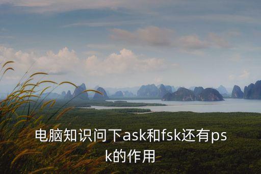 電腦知識問下ask和fsk還有psk的作用