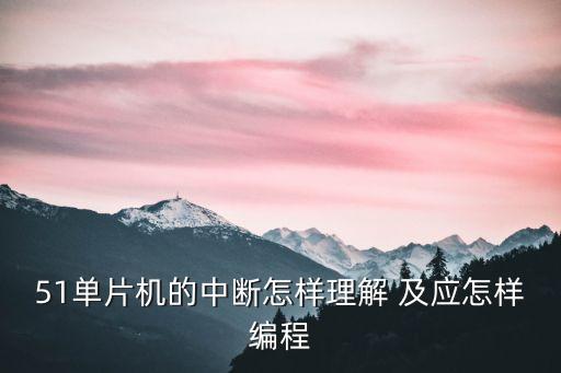 51單片機(jī)的中斷怎樣理解 及應(yīng)怎樣編程
