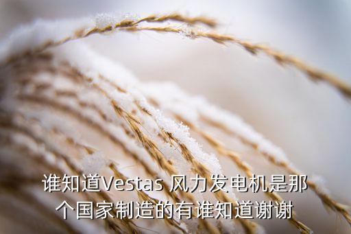 vestas，誰知道Vestas 風力發(fā)電機是那個國家制造的有誰知道謝謝