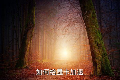 如何給顯卡加速