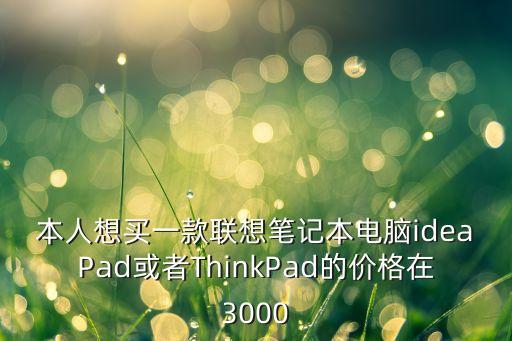 本人想買一款聯(lián)想筆記本電腦ideaPad或者ThinkPad的價格在3000