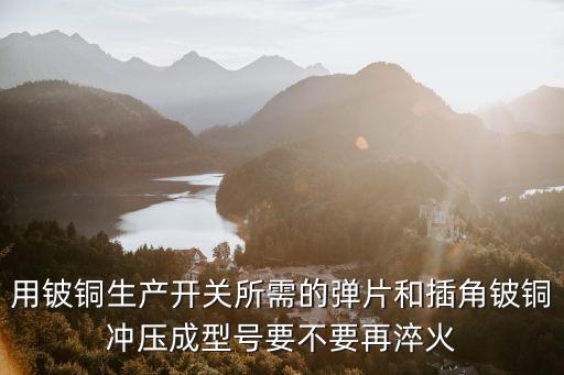 鈹銅簧片，用鈹銅生產(chǎn)開關(guān)所需的彈片和插角鈹銅沖壓成型號(hào)要不要再淬火