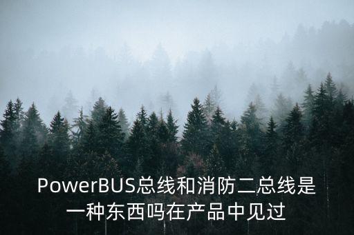 PowerBUS總線和消防二總線是一種東西嗎在產(chǎn)品中見過