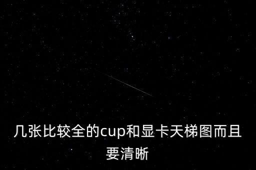 幾張比較全的cup和顯卡天梯圖而且要清晰
