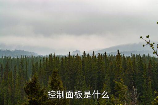 控制面板，什么是控制面板怎么打開(kāi)
