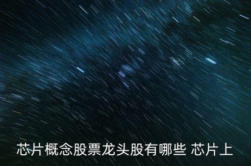 芯片概念股票龍頭股有哪些 芯片上