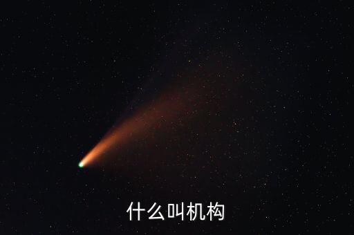 什么叫機(jī)構(gòu)