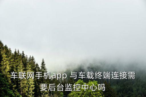 車聯網手機app 與車載終端連接需要后臺監(jiān)控中心嗎