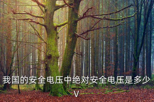我國的安全電壓中絕對安全電壓是多少V