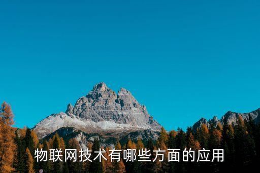 物聯(lián)網技術有哪些方面的應用
