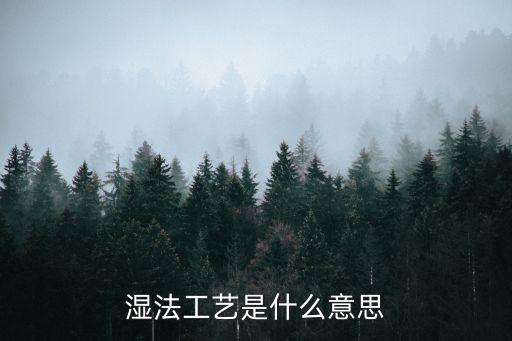 濕法工藝，濕法生產(chǎn)工藝是怎樣的一種概念