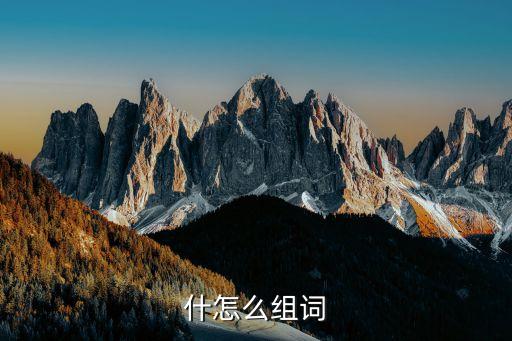 什組成，什怎么組詞