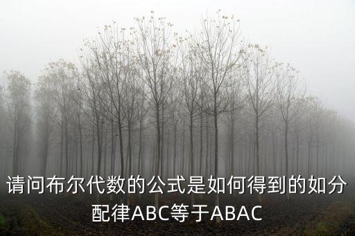 請問布爾代數(shù)的公式是如何得到的如分配律ABC等于ABAC