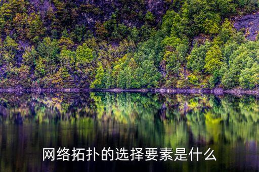 網(wǎng)絡(luò)拓撲的選擇要素是什么