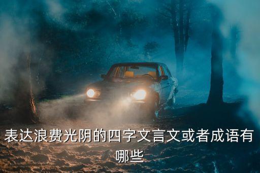 表達(dá)浪費(fèi)光陰的四字文言文或者成語有哪些