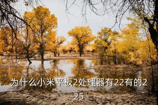 為什么小米平板2處理器有22有的225