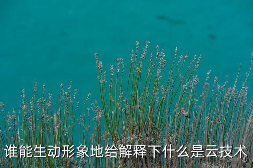 誰能生動形象地給解釋下什么是云技術(shù)