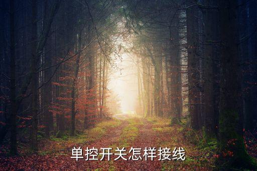單控開關(guān)怎樣接線