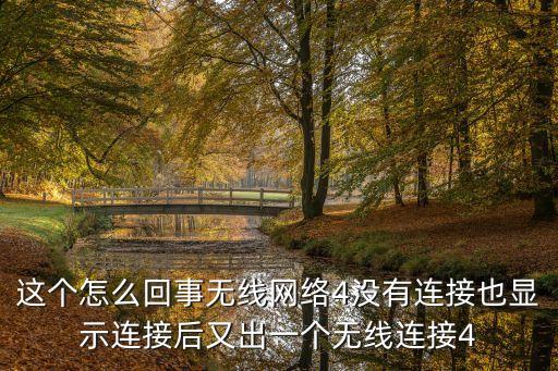 這個(gè)怎么回事無線網(wǎng)絡(luò)4沒有連接也顯示連接后又出一個(gè)無線連接4